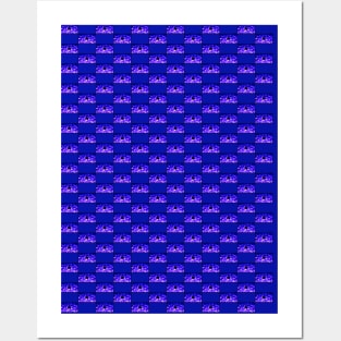 Supernova - Blue-Purple Pattern Posters and Art